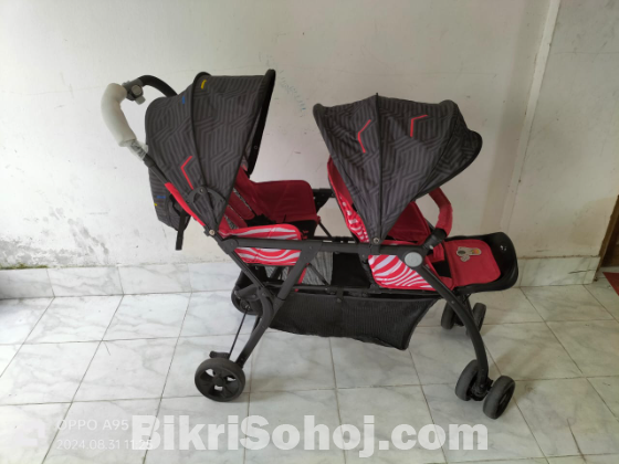 Twin baby stoller